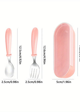 Personalized Custom Name Stainless Steel Cutlery Set with Storage Case