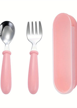 Personalized Custom Name Stainless Steel Cutlery Set with Storage Case