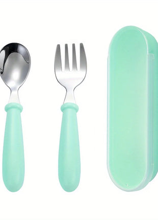 Personalized Custom Name Stainless Steel Cutlery Set with Storage Case
