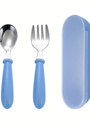 Personalized Custom Name Stainless Steel Cutlery Set with Storage Case