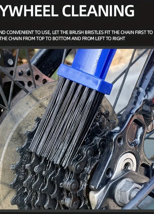 Portable Chain Cleaner Motorcycle Road Bike Chain Clean Brush Bicycle