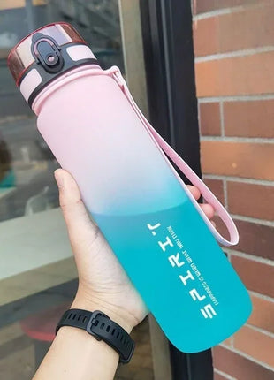 1 Liter Large Capacity Sports Water Bottle Leak Proof Colorful Plastic