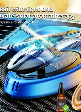 Solar Powered Rotation Helicopter Solar Aromatherapy Car Air Freshener