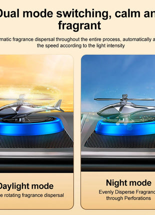 Solar Powered Rotation Helicopter Solar Aromatherapy Car Air Freshener