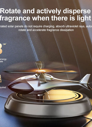 Solar Powered Rotation Helicopter Solar Aromatherapy Car Air Freshener