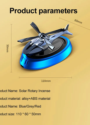 Solar Powered Rotation Helicopter Solar Aromatherapy Car Air Freshener