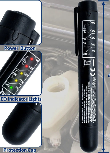 Brake Fluid Tester Hydraulic Fluid Oil Moisture Analyzer Automatic