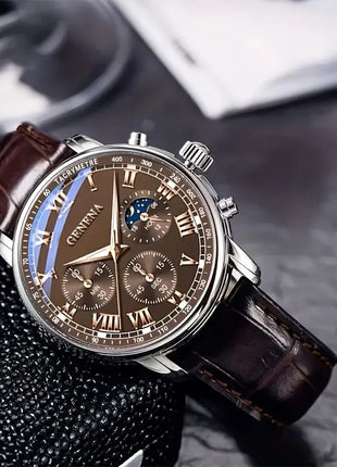 GENEVA High Quality Men's Luxury Belt Fashion Quartz Watch Men Round