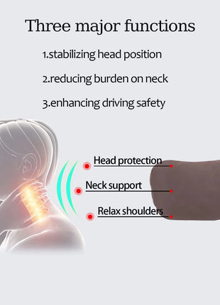 Car Neck Pillow Car Seat Headrest Pillow Auto Memory Cotton Protector