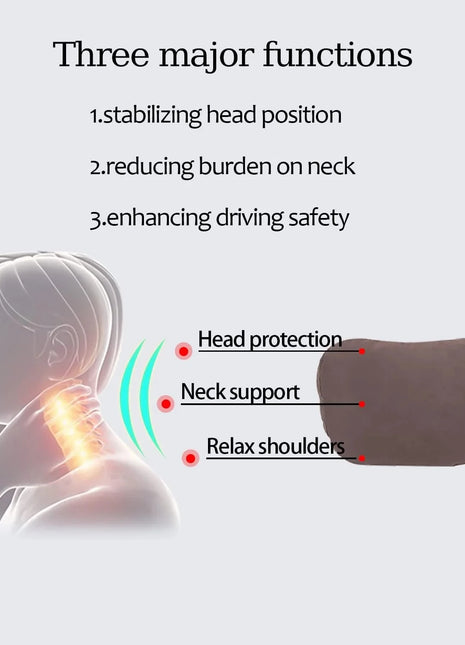 Car Neck Pillow Car Seat Headrest Pillow Auto Memory Cotton Protector