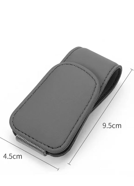 Universal Car Auto Sun Visor Eyeglass Hanger Clip Leather Glasses