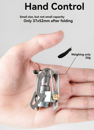 BRS-3000T Titanium Mini Camping Gas Burners 25g One-Piece Pocket Stove