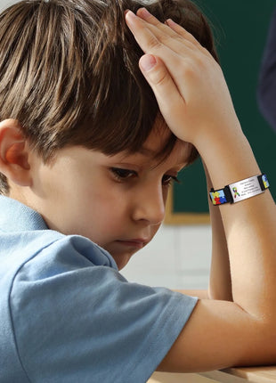 Personalized Autism Aspergers Bracelet for Little Boy Girl , Engraved