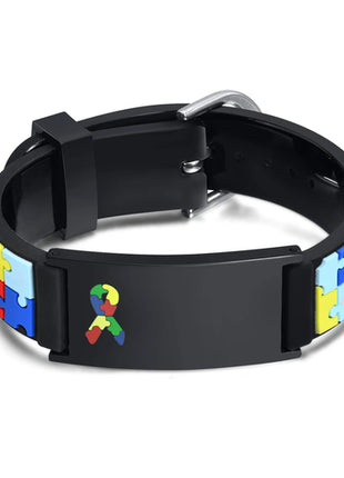 Personalized Autism Aspergers Bracelet for Little Boy Girl , Engraved