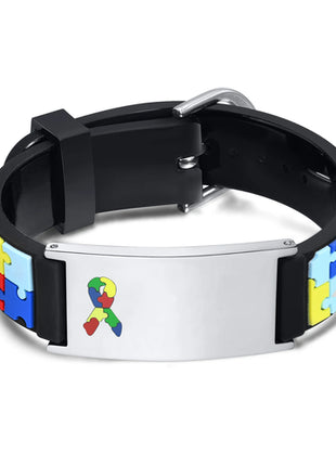Personalized Autism Aspergers Bracelet for Little Boy Girl , Engraved