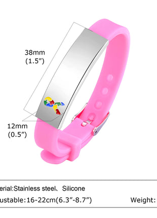 Personalized Autism Aspergers Bracelet for Little Boy Girl , Engraved