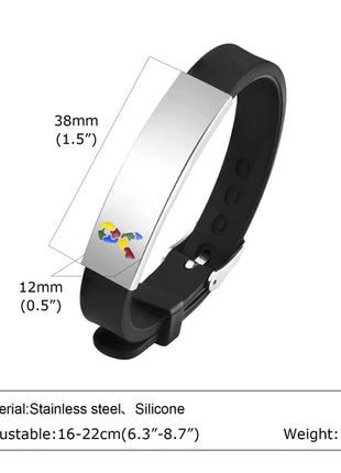 Personalized Autism Aspergers Bracelet for Little Boy Girl , Engraved