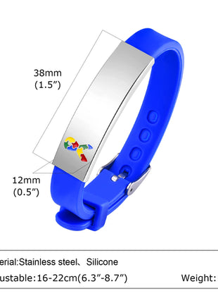 Personalized Autism Aspergers Bracelet for Little Boy Girl , Engraved