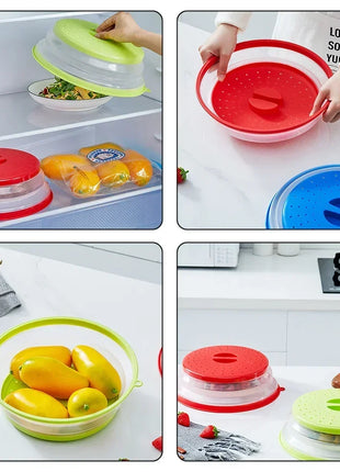 Microwave Splatter  Heating Folding Cover Silicone Fresh-keeping Cover