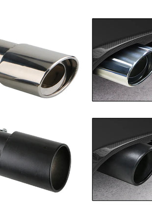 1PCS 2.5" Inlet Car Auto Exhaust Muffler Tip Pipe  Stainless Steel