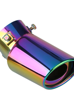 1PCS 2.5" Inlet Car Auto Exhaust Muffler Tip Pipe  Stainless Steel