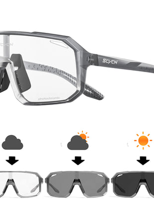 SCVCN New Cycling Glasses Bike Sunglasses Men UV400 Eyewear Outdoor