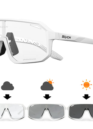 SCVCN New Cycling Glasses Bike Sunglasses Men UV400 Eyewear Outdoor