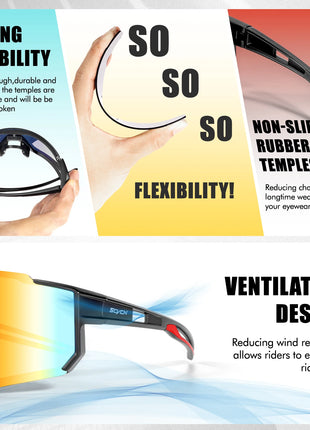 SCVCN New Outdoor Cycling Sunglasses Men Road Driving Bike Glasses