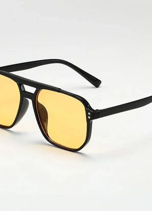 Women's Men's Square Sunglasses Retro Polygonal Sunglasses Black Retro
