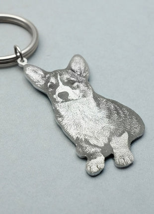 Personalized Pet Keychain Engraved Picture Keyring - Custom Photo