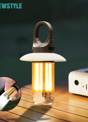 LED Rechargeable Flashlight Camping Lantern 5 Modes Super Bright
