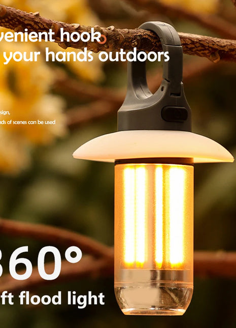 LED Rechargeable Flashlight Camping Lantern 5 Modes Super Bright