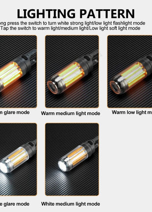 LED Rechargeable Flashlight Camping Lantern 5 Modes Super Bright
