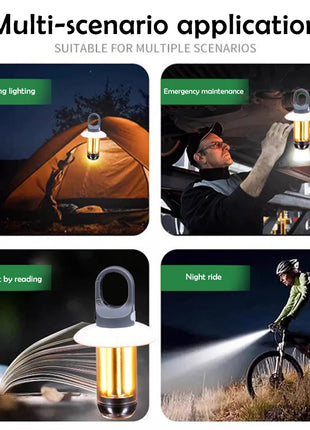 LED Rechargeable Flashlight Camping Lantern 5 Modes Super Bright