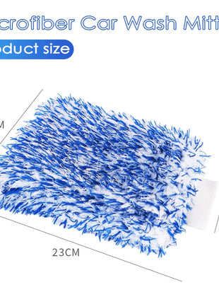 Plush Car Wash Mitt Microfiber Thick Car Cleaning Mitts Auto Wash