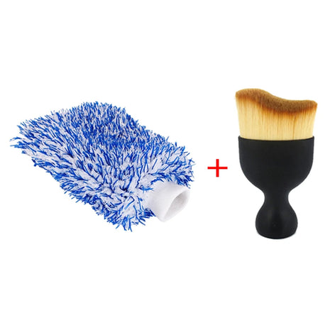 Plush Car Wash Mitt Microfiber Thick Car Cleaning Mitts Auto Wash
