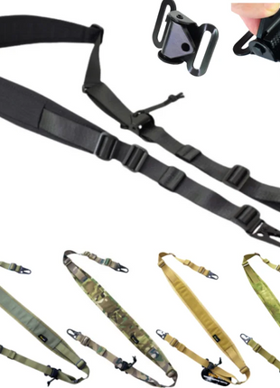 Tactical Quick Release Sling Strap Airsoft 2 Points Adjustable Rifle
