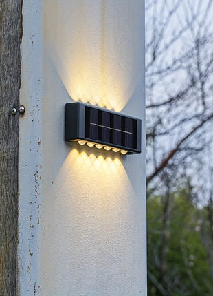 1pc 2/4/6/8/10/12LEDs Solar LED Wall Lights, Outdoor Wall Lamp For