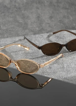 1 Pair of Y2K Style Classic Oval Frame Men's and Women's Fashionable
