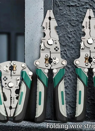 Foldable wire stripper, pulley design multi-function electrician wire