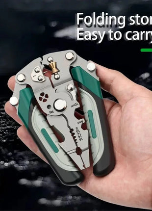 Foldable wire stripper, pulley design multi-function electrician wire