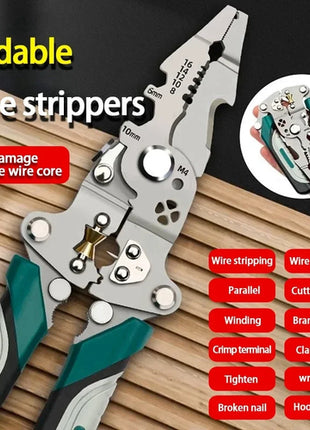 Foldable wire stripper, pulley design multi-function electrician wire