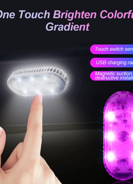 Multi Color Car Lights Wireless LED Touch Light Roof Ceiling Sensor