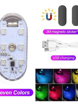 Multi Color Car Lights Wireless LED Touch Light Roof Ceiling Sensor