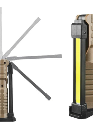 Portable Fold LED Flashlight Strong Magnet COB Working Light Type C
