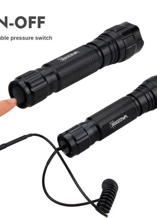 5000lm Led White Tactical Hunting Flashlight Weapon Gun Light +Rifle