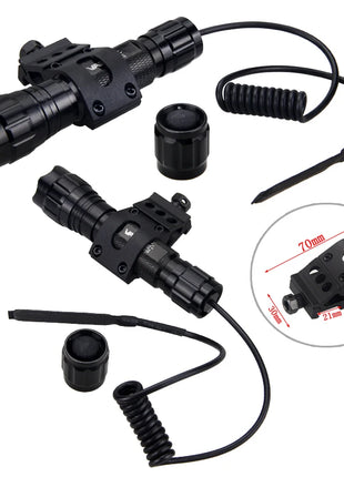 5000lm Led White Tactical Hunting Flashlight Weapon Gun Light +Rifle
