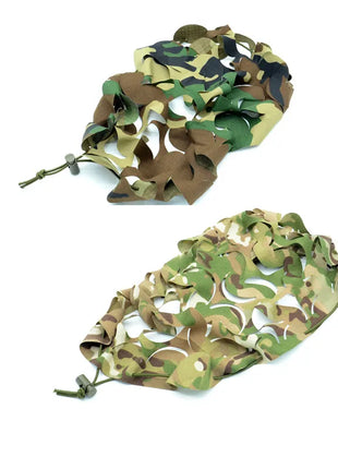 3D Camo Net Airsoft Helmet Cover Laser Cut Nylon Drawstring Helmet
