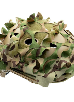 3D Camo Net Airsoft Helmet Cover Laser Cut Nylon Drawstring Helmet