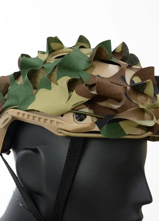 3D Camo Net Airsoft Helmet Cover Laser Cut Nylon Drawstring Helmet